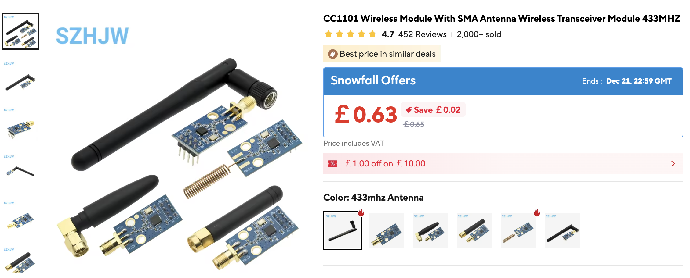 433MHz transceiver module