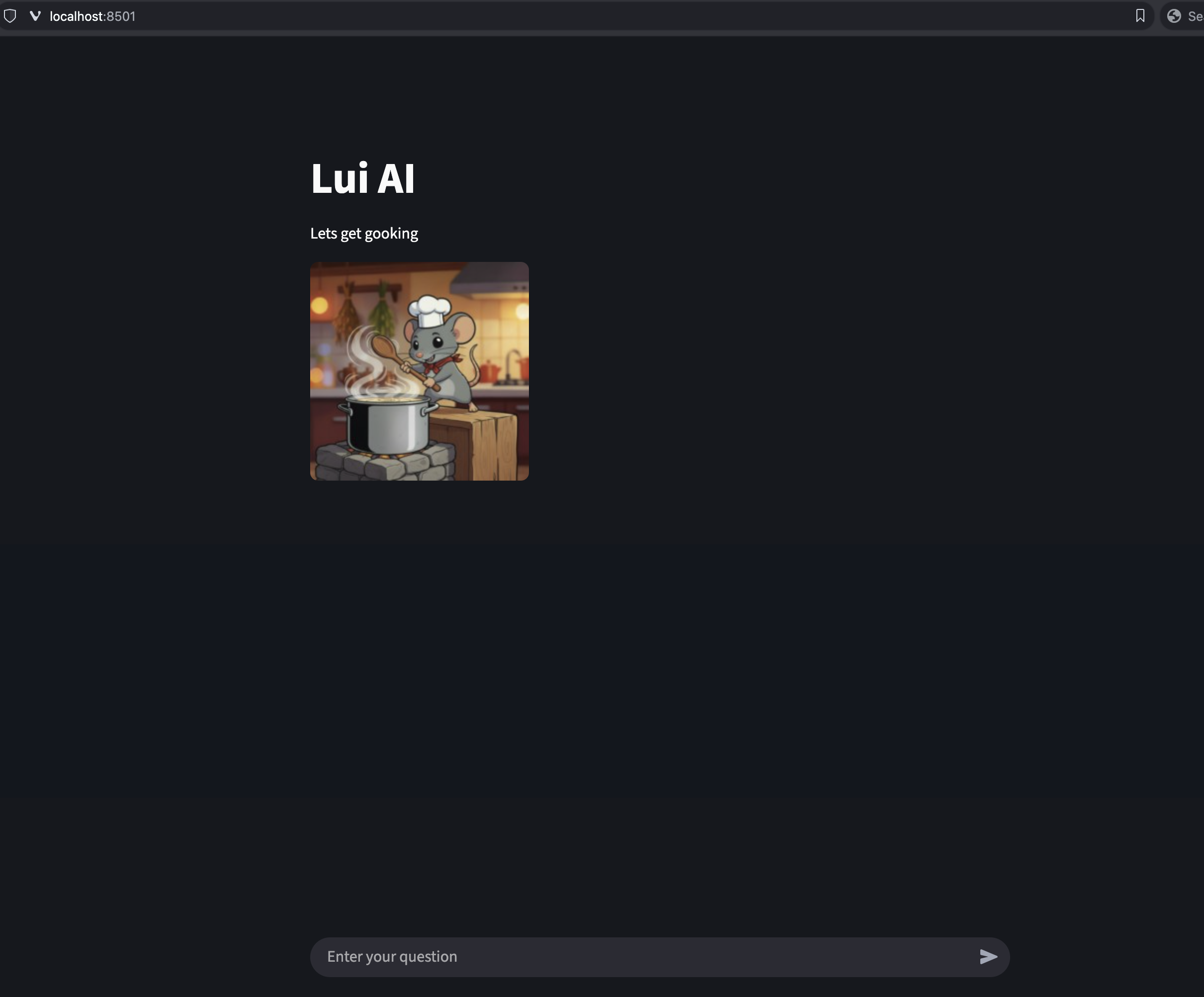 lui welcome page