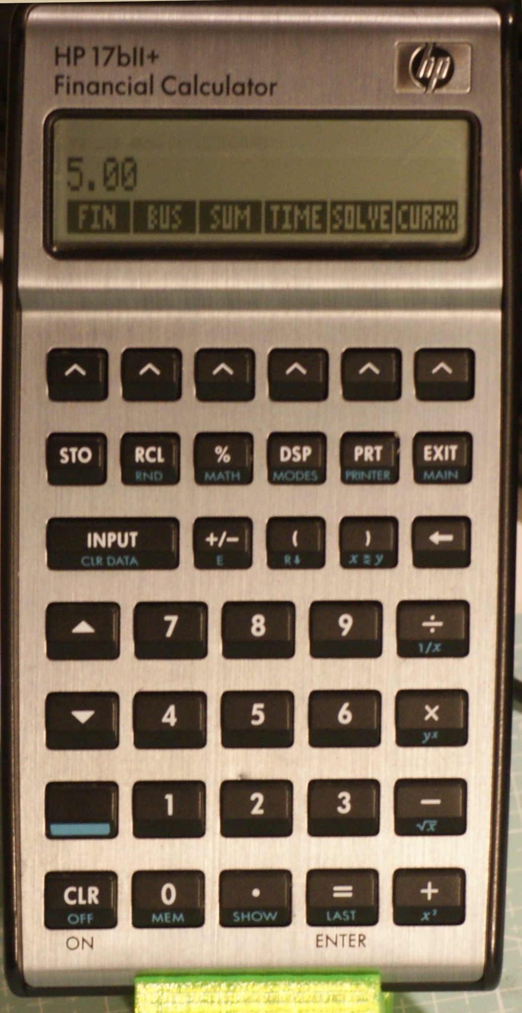 HP 17bii+ silver front